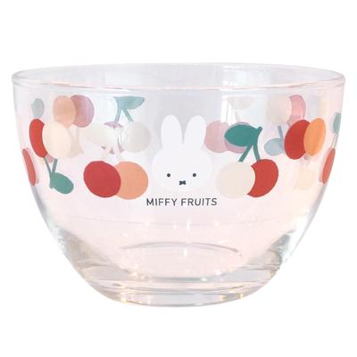 Dick Bruna MIFFY FRUITS Glass Small Made In 421117 "Miffy" Bowl, Bowl, 10cm, Japan,