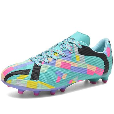 Men's Low-top Football Boots Large Size Long Nails PU Leather Boys Soccer Shoes Nailing Anti-slip Football Boots