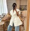 Blazer Branco Feminino Sem Mangas