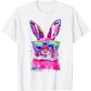 Bunny Face With Tie Dye Glasses Happy Easter Day Men Boy Kid T-Shirt