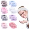 4 Pairs Women s Plush Wristbands Sweat Absorbent Sports Bracelets