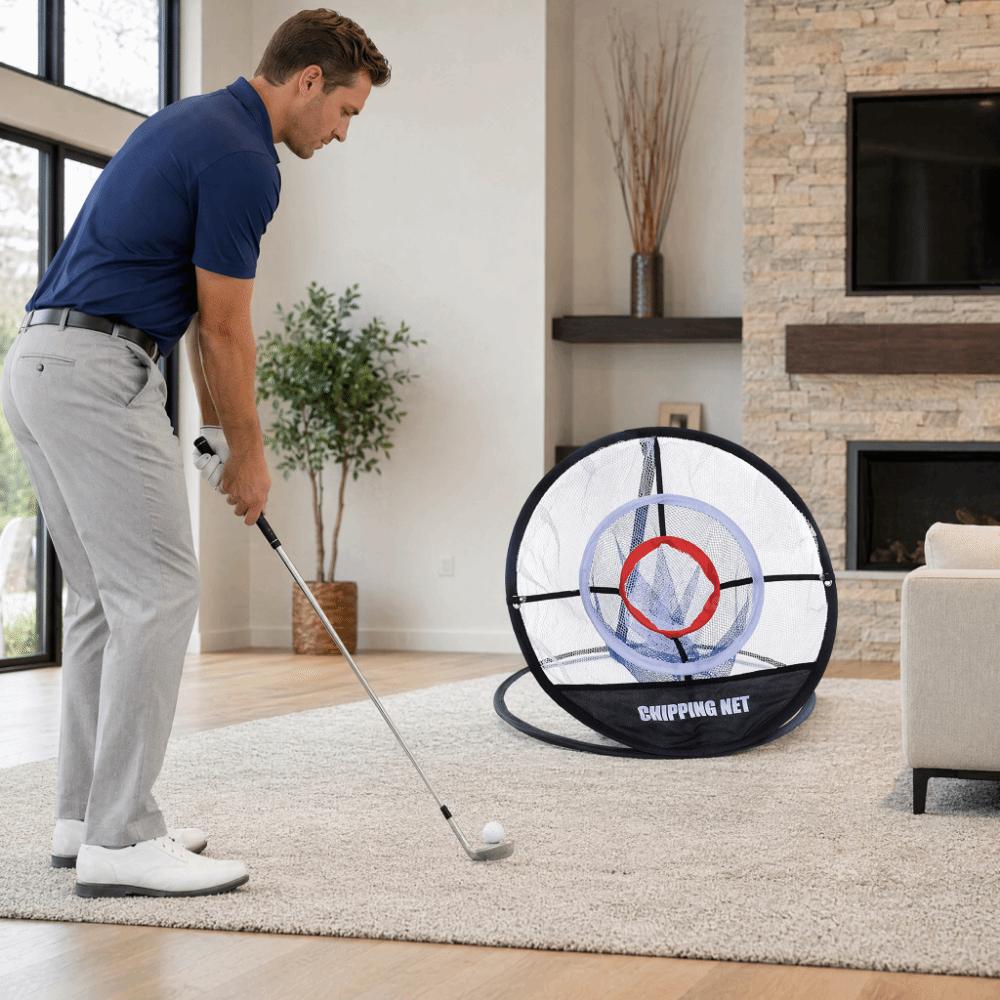 2pcs Foldable Golf Chipping Net Catch Pocket Golf Practice Net Compact Chipping Net  Indoor