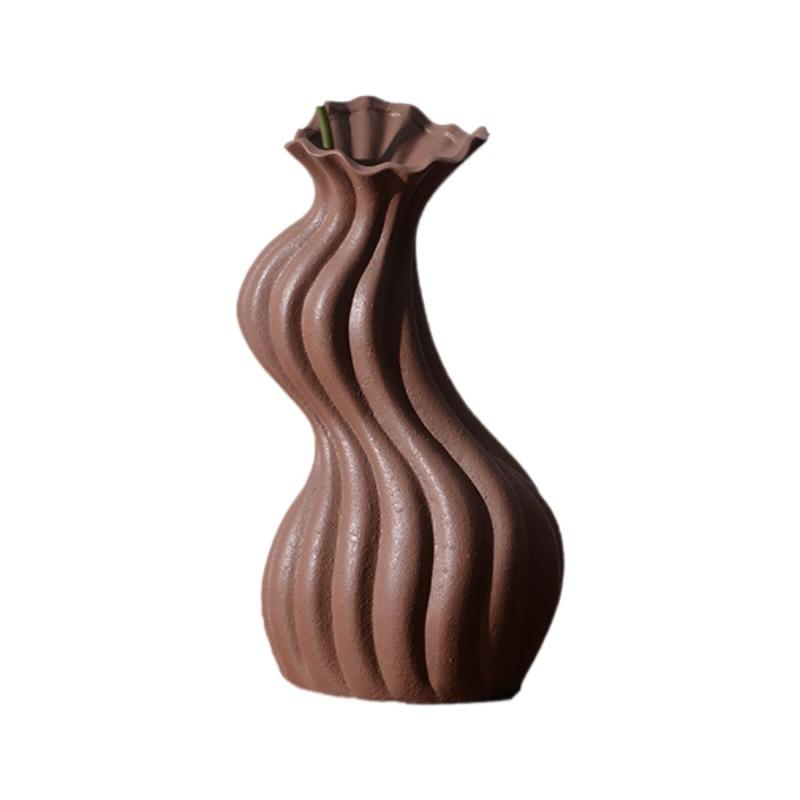 Retro New Chinese Ceramic Vase Decorations Ornaments Porcelain Vase with Flower Arrangement and Hydroponics in Porch TV Cabinet