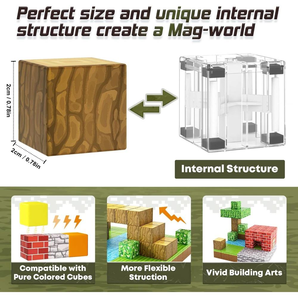 Magnetic Blocks Kids Building Toys, Game-Based Build MagWonder with Magnet Construction Toys, Upgraded STEM Sensory Gift for Kid