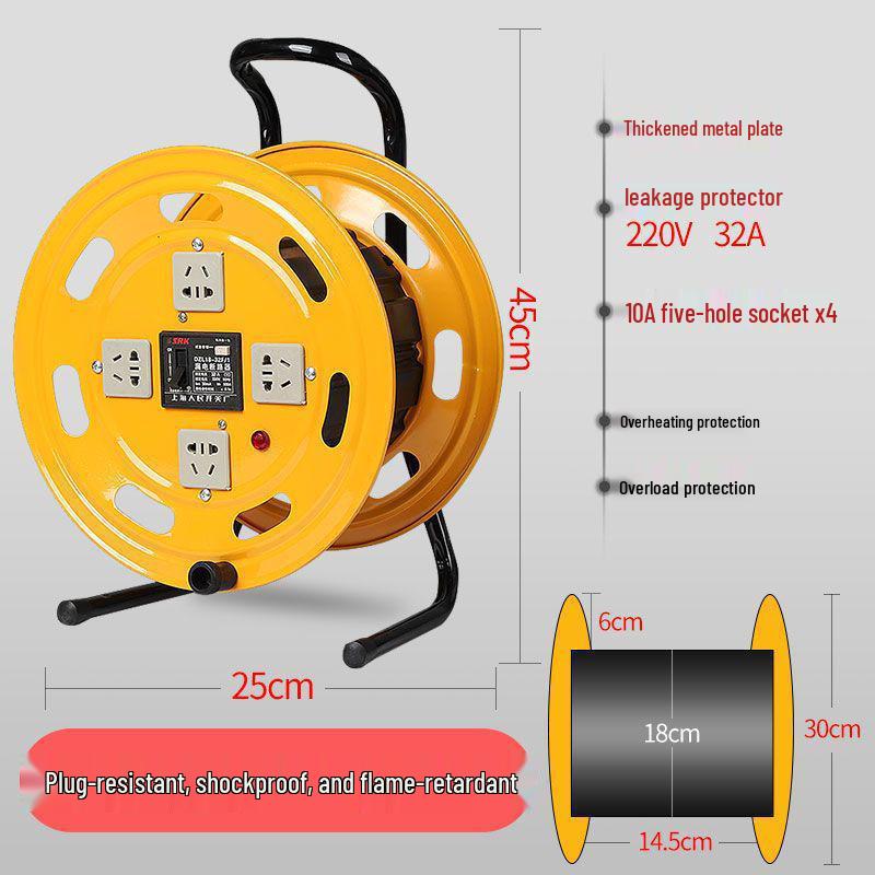 Mobile Cable Reel Spool: Empty Winder for Cables, Take-up and Extension Cord Management