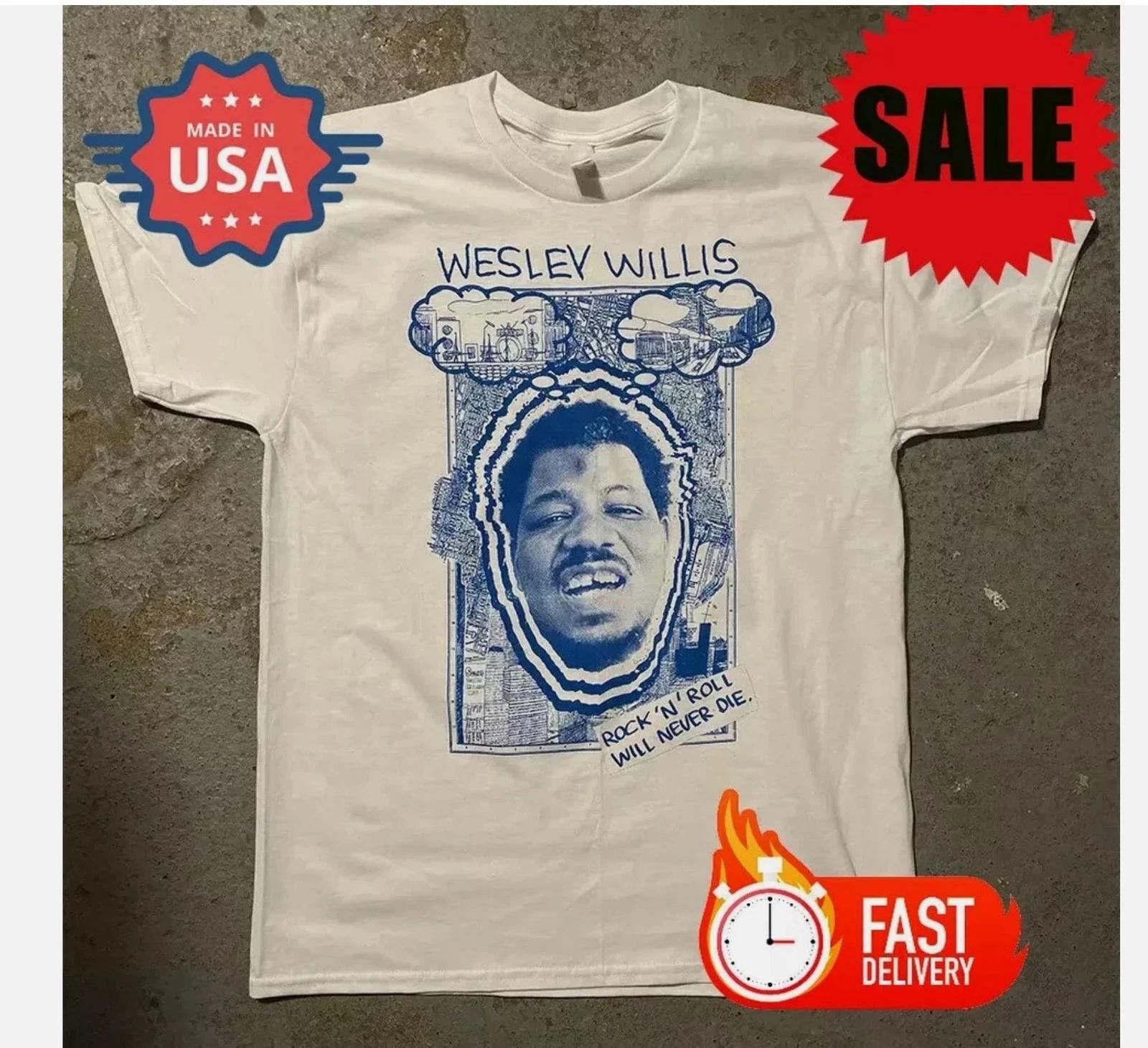 Wesley Willis T Shirt Classic white Unisex S-5XL Short Sleeve L