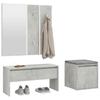 Vidaxl Hallway Furniture Set, Concrete Grey