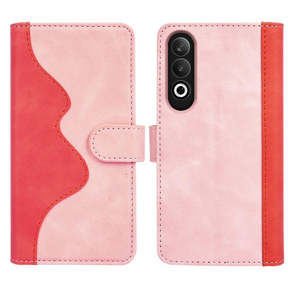 For OnePlus Nord CE4 5G/Oppo K12 Case Wallet Two-Color Splicing Leather Phone Cover