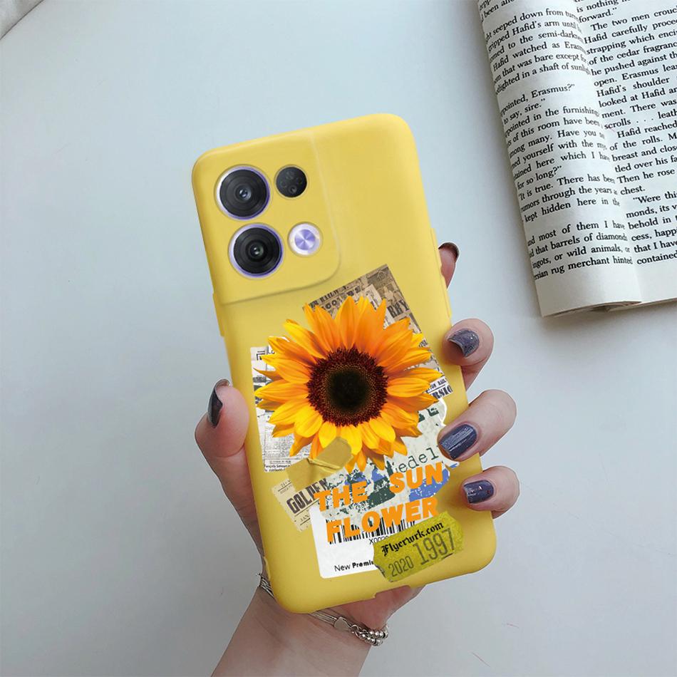 For Oppo Reno 8 Case OPPO Reno 8 Pro Plus Reno8 4G 5G Cover Cute Cactus Cartoon Phone Case Protection Shockproof Soft Back Cover