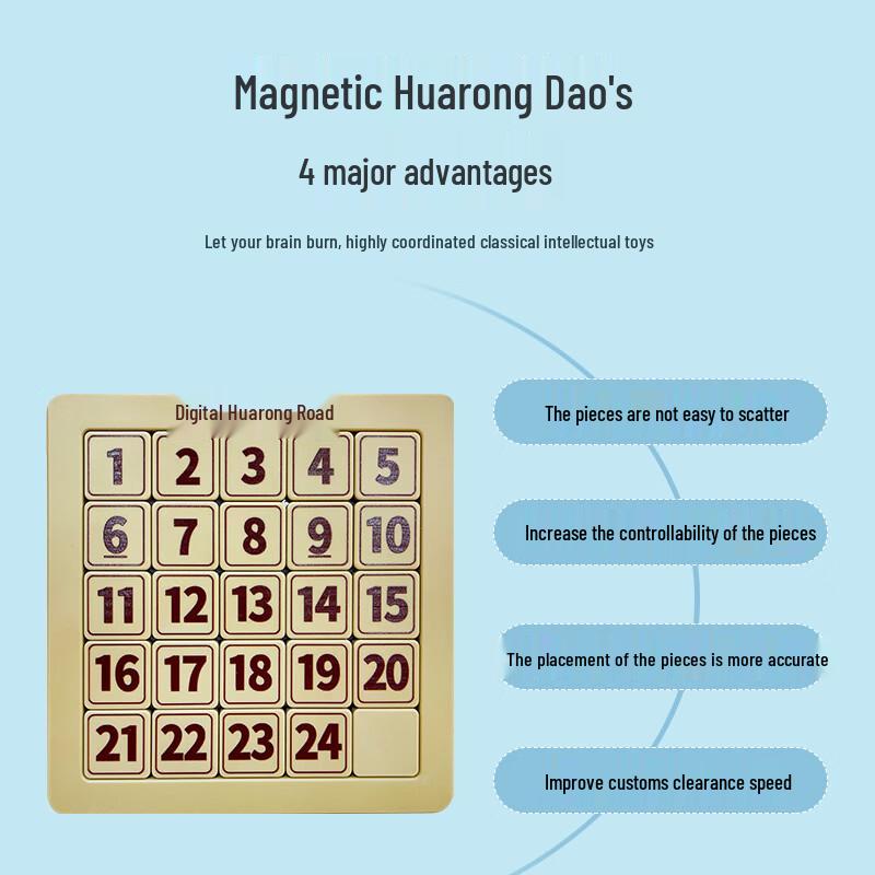 Fengyi Magnetic Digital Huarong Road Sudoku Sliding Puzzle Set