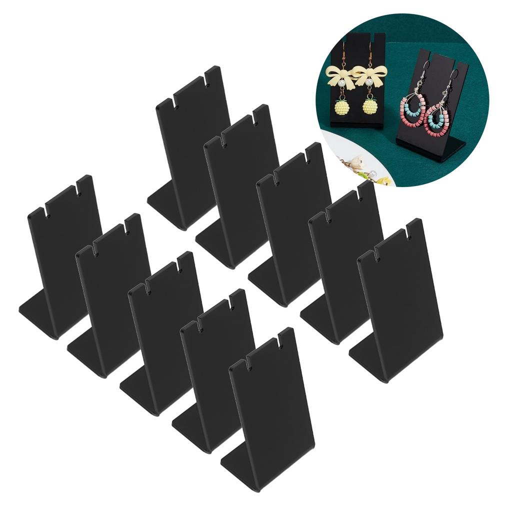 10pcs Acrylic Earring Holder   Ear Studs Jewelry Storage Display Rack Showcase Earrings Display Stand Earring Storage