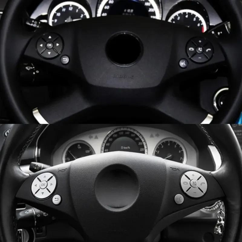 Autoteile Für Mercedes Benz C E S GLK Klasse W204 W212 W221 X204 Lenkradknopf Zierleiste Autoaufkleber Innenraumzubehör