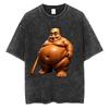 Italian Brainrot T-shirts Washed Vintage Tung Tung Tung Sahur Funny Meme T Shirt Men Women Clothing Fashion Casual Humor T-shirt