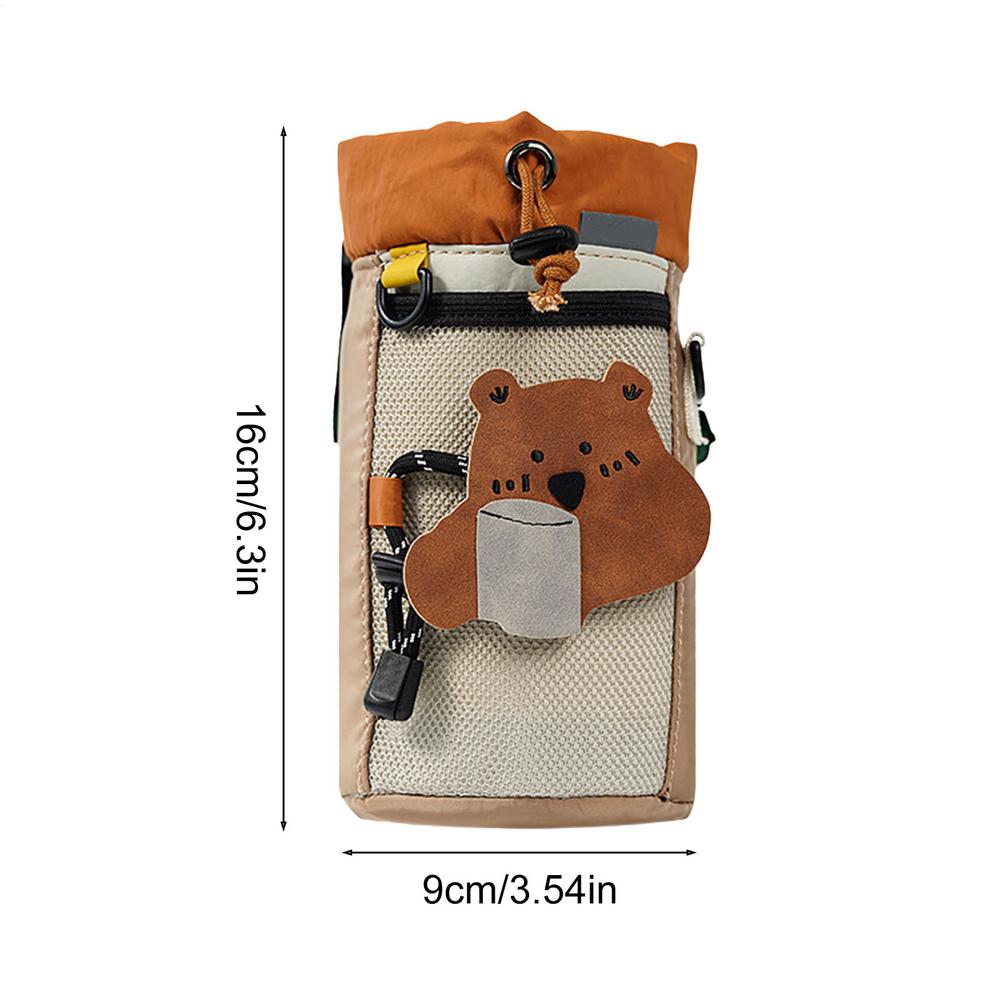 Bike Water Holder Insulated Handlebar Bag Waterproof Insulated Bottle Pouch Bag For Mountain Road Bike Scooter Wheelchair