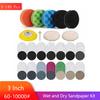 3 Inch Sanding Paper Kit 5-149 Pcs for Headlight Restoration Assorted 60-10000 Grit Wet Dry Silicon Carbide Hook Loop Sandpaper