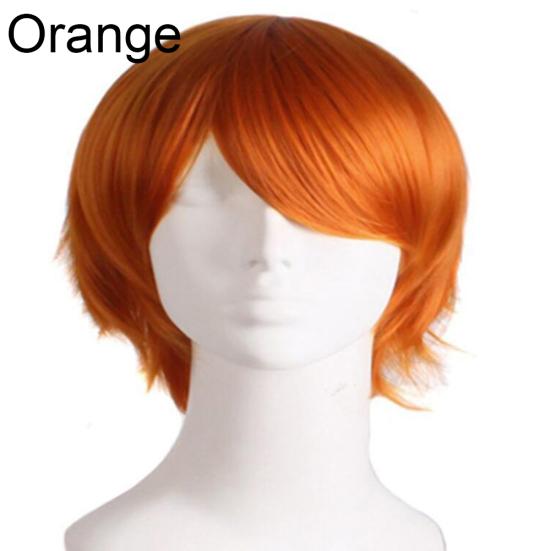 Orion Männer Frauen Multi-Color Kurze Gerade Haarteil Volle Perücke für Anime Party Cosplay