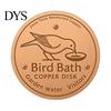 Outdoor Garden Bird Bath Accessories Copper Disc, Water Purifier Pure 3 Point Decorative Waterscape Support, 4 Inch Purification Disc for