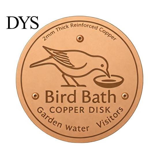 Outdoor Garden Bird Bath Accessories Copper Disc, Water Purifier Pure 3 Point Decorative Waterscape Support, 4 Inch Purification Disc for