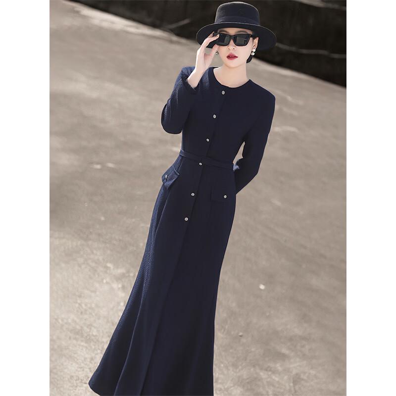 Lansar 2026 Spring Elegant Fishtail Long Sleeve Midi Dress XL