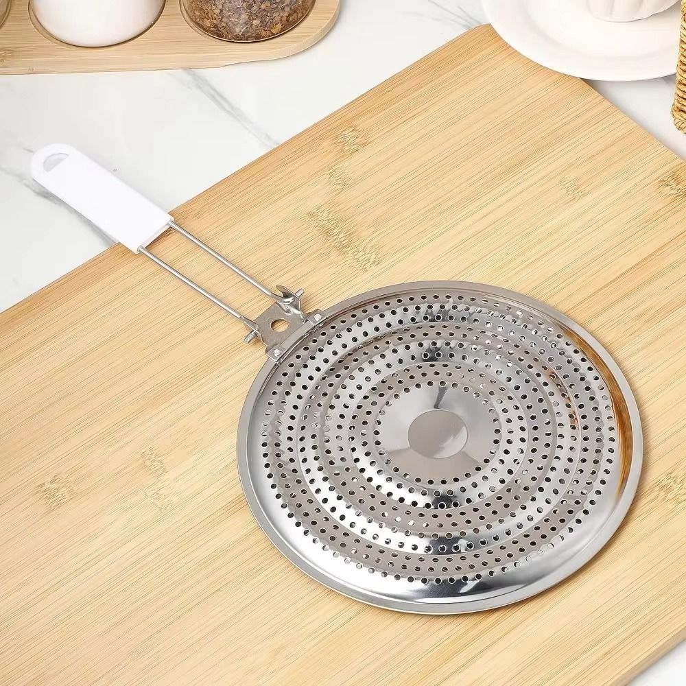 Foldable Heat Diffuser Wood Handle Flame Guard Simmer Plate Pot Holder Insulation Pads  for Cooking