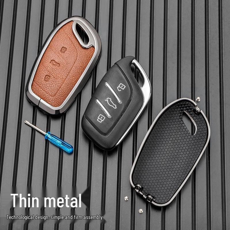 Doppelseitiges Leder-Schlüsseletui für Roewe i5, i6max, RX3, Whale, RX5, Raccoon New Energy Modelle
