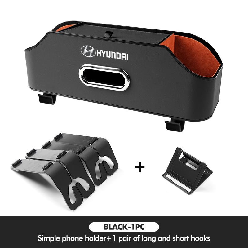Car Seat Back Cup Holder Storage Box Tissue Box Hook Phone Holder For Hyundai Ioniq Sonata Elantra Solaris Creta Accent SantaFe RR8