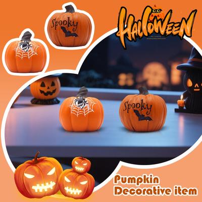 Halloween Resin Pumpkin Ornaments Desktop Decoration Home Accessories Party Gifts