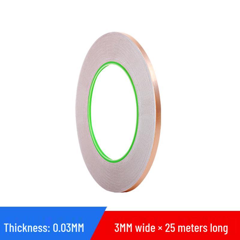 Double-Sided Conductive Copper Tape for Shielding, DIY Circuit Mods, Heat Dissipation, and Temperature Resistance