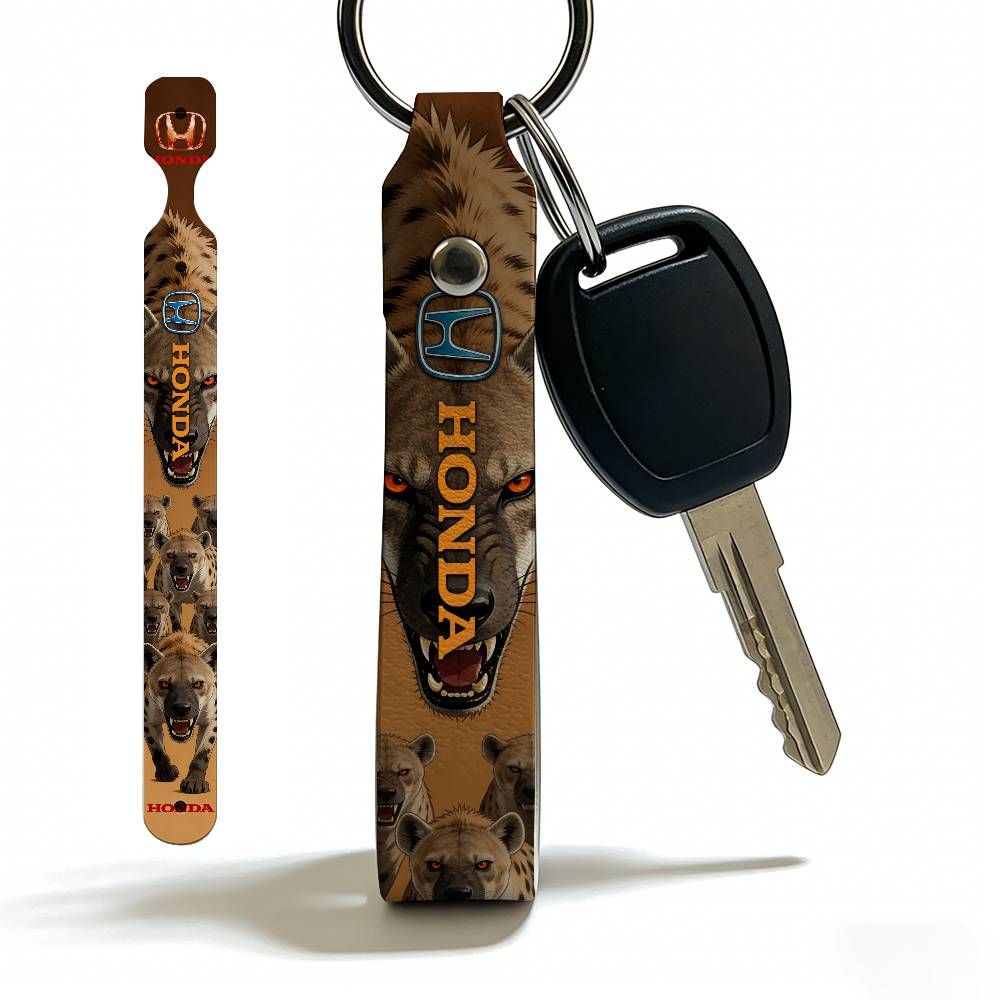 For Honda Soft PU Leather Motorcycle Keychain Lightweight Key Holder For Scooter Racing TV7