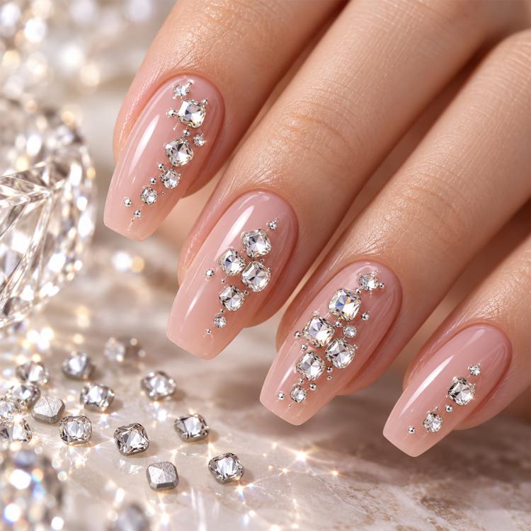 1440 PCS / Set Mini Flat Bottom Sparkling Diamond Nail Jewelry Set