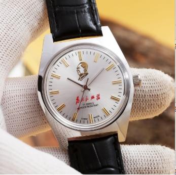 Shanghai 7120 Ręcznie Nakręcany Mechaniczny Zegarek Męski 36mm Retro Biznesowy Zegarek Klasyczny Prosty Wygląd