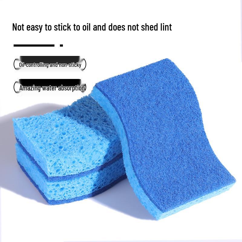 

Natural Wood Pulp Dishwashing Sponge, Water-Absorbent Scouring Pad, Magic Eraser for Kitchen Cleaning Pack of 12
