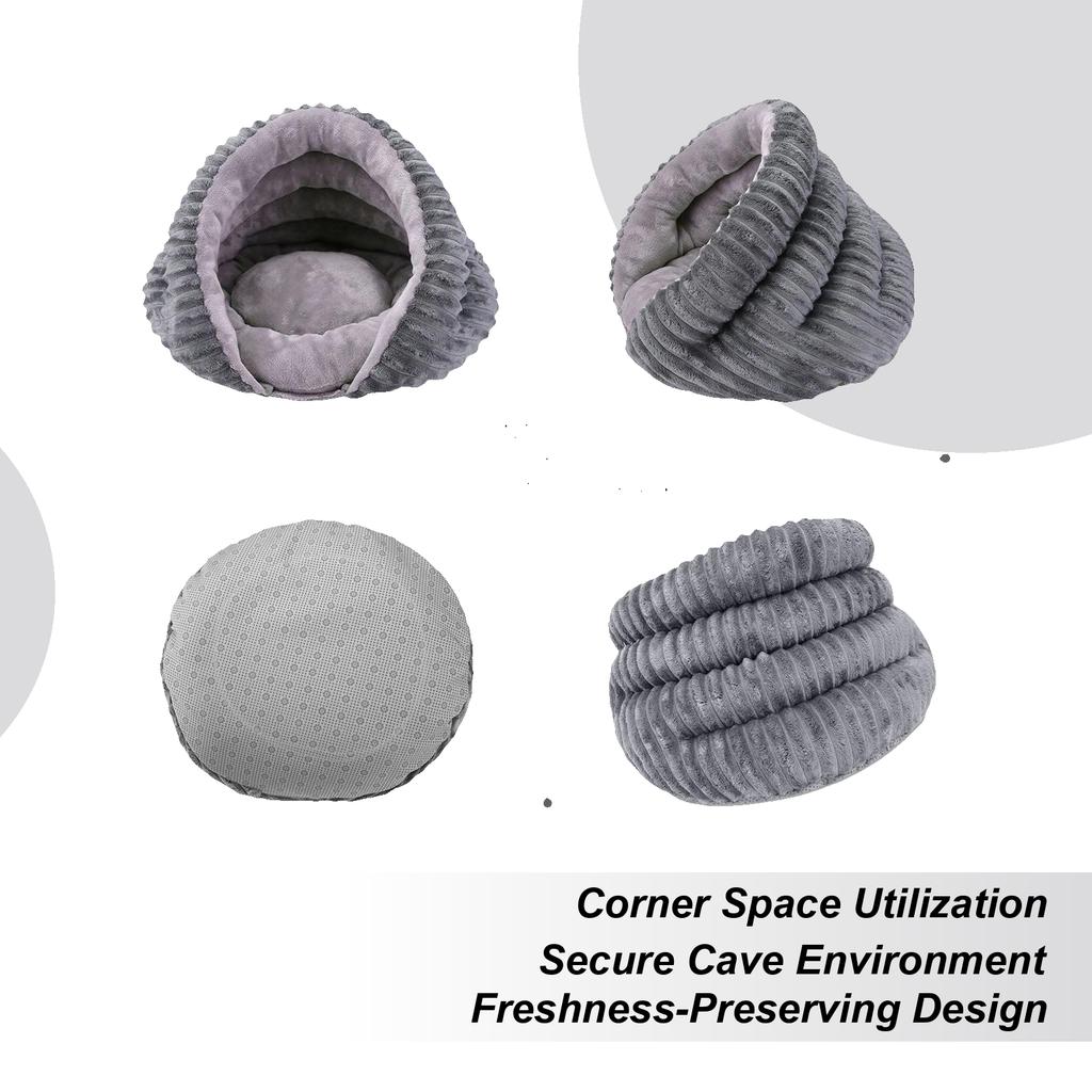 Cat Bed Cave Cozy Cat Nest For Indoor Cozy Warming House Non-Slip Tunnel For Outdoor Outside Winter Travel Home Christmas Indoor