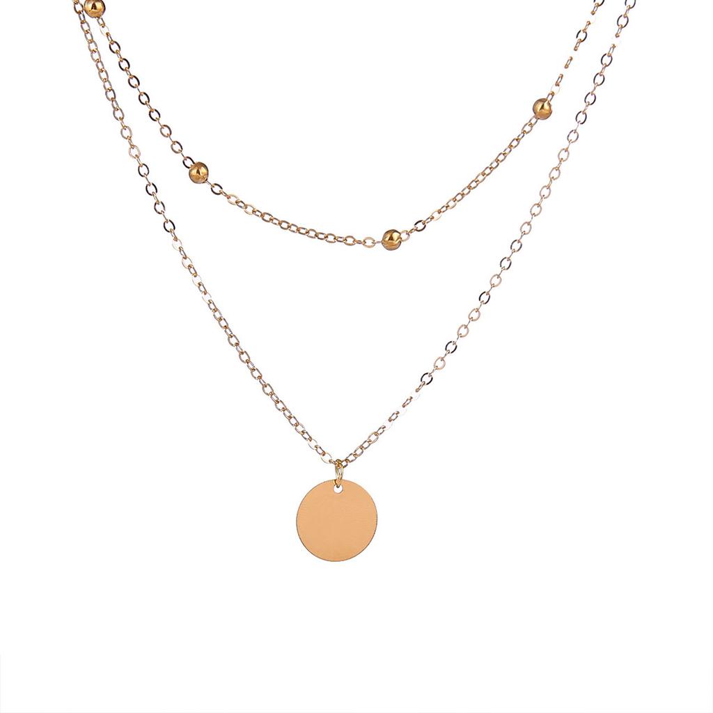 Boho Star Moon Heart Snake Sequin Pendant Necklace Ladies Multilayer Gold Metal Clavicle Necklaces Girls Jewelry