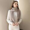 Creative and simple two-color double-sided design feeling warm wool scarf autumn and winter women's high-end feeling elegant temperament shawl