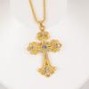 2025 New Baroque Cross Necklace Men Women Hip Hop Pendant Chain Sweater Jewelry Trendy