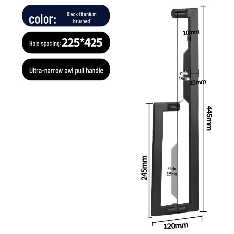 

Jundingying L-Shaped Black Titanium 304 Stainless Steel Shower Handle