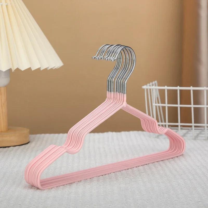 New Household Bold Children's Anti Slip Clothes Hanger with Seamless Hook, Anti Shoulder Corner, Anti Slip Bold Clothes Hanger