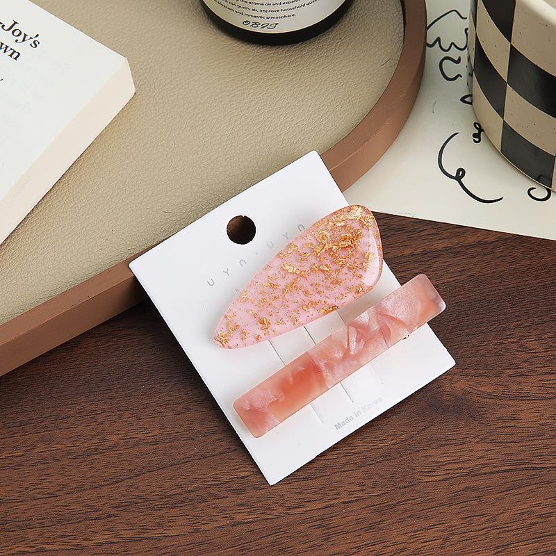 

2-Pack Irregular Wave Hairpins: Stylish Bangs Clips for Girls мерехтіння/золотий