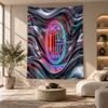 Decorative Tapestry,AC Milan Printed Wall Art, Lightweight Wall Hanging For Bedroom Background