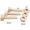 Toys Educational Toys Nuts Wooden Blocks Baby Montessori Fine Motor Skill Sensory Games Geometric Screws Shape Matching Toddlers