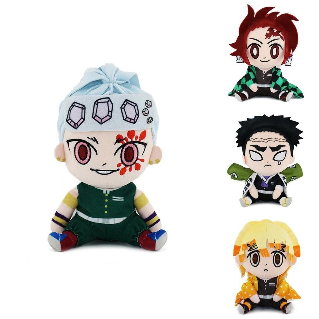 17cm Demon Slayer Xmas Gifts Plush Toys Set Nezuko Tanjiro Giyuu Inosuke Zenitsu