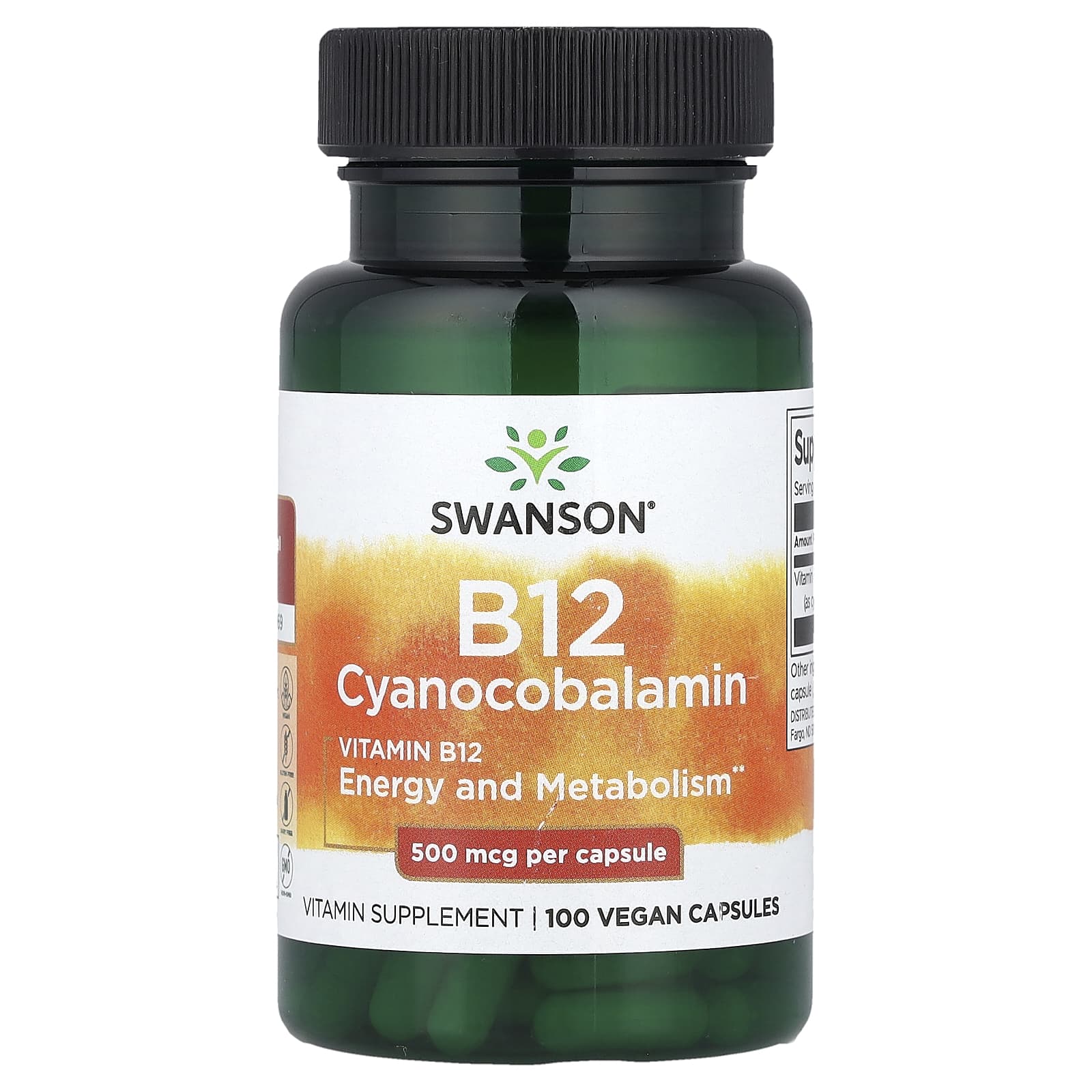 

Vitamin B12, 500Mcg, 100 Veggie Capsules