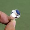 Faceted Blue Sapphire Ring 925 Sterling Silver Ring Handmade Beautiful Jewelry Antique Gemstone Ring Anniversary Gift Available In Ring Size