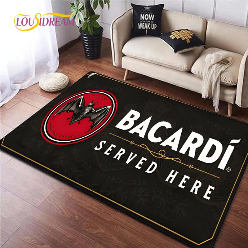 

Логотип рому Bacardi Креативні килими, Килим для вітальні, спальні, домашнього декору, Дитячий, кухонний, для ванної кімнати, Нековзкий килимок для підлоги Alfombra 40x60cm