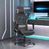 Day and Night - Day and Night Gaming Chair with Footrest In Light Gray and Black Fabric
