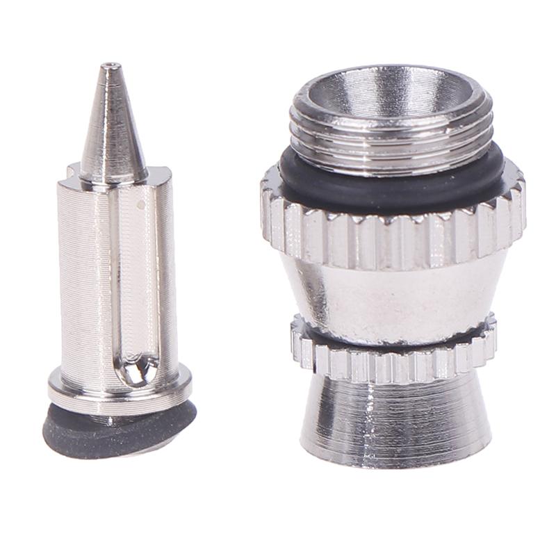 Metall-Spritzpistolen-Düsenaustausch-Kit mit 0,3-mm-Spitze und Abdeckungen, Unbeladenes Spritzpistolen-Zubehör-Set