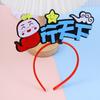 Cartoon 2025 Happy New Year Headband Red New Year Headdress Cute Snake Year Hairband  Children