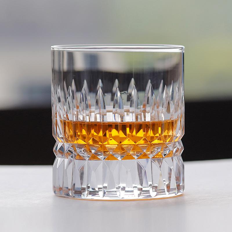 Jinzhi Japanese-style Engraving Edo Cut Crystal Glass Whiskey Glass Beer Cup Crystal Cup Vintage