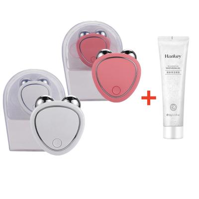 Massaggiatore elettrico per il viso con rullo per il lifting del viso Microcorrente EMS Rassodamento della pelle del viso Ringiovanimento Massaggio del viso Cura della bellezza della pelle